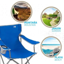 AKTIVE - Chaise De Camping Avec Porte-Gobelet -Quechua Magasin aktive chaise de camping avec porte gobelet 4