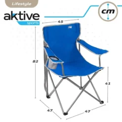 AKTIVE - Chaise De Camping Avec Porte-Gobelet -Quechua Magasin aktive chaise de camping avec porte gobelet 5