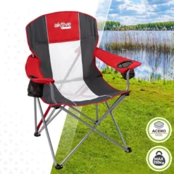 Quechua Magasin -Quechua Magasin aktive chaise de camping xl avec porte gobelet 1