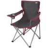 AKTIVE - Chaise Pliante Camping 64,50x49,50x82 Cm, Gris Foncé Et Rouge