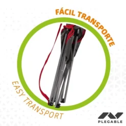 AKTIVE - Chaise Pliante Camping 64,50x49,50x82 Cm, Gris Foncé Et Rouge -Quechua Magasin aktive chaise pliante camping 6450x4950x82 cm gris fonce et rouge 3