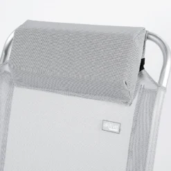 AKTIVE - Chaise Pliante Haute Avec Dossier Haut Réglable 5 Positions, Gris -Quechua Magasin aktive chaise pliante haute avec dossier haut reglable 5 positions gris 4