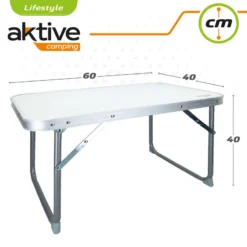 AKTIVE - Table Pliante . Table Basse Blanche En Aluminium - 40x60x40 Cm -Quechua Magasin aktive table pliante table basse blanche en aluminium 40x60x40 cm 3
