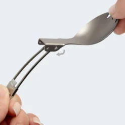 Batterie De Cuisine De Camping Set | Casseroles + Fourchette/Cuillère | Titane -Quechua Magasin batterie de cuisine de camping set casseroles fourchettecuillere titane 4