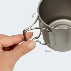 Batterie De Cuisine De Camping Set | Casseroles + Fourchette/Cuillère | Titane -Quechua Magasin batterie de cuisine de camping set casseroles fourchettecuillere titane 5