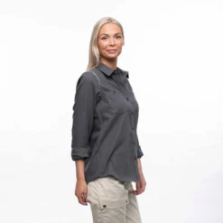 Bergans Of Norway Tovdal - Chemise De Marche Pour Femmes - Gris Foncé -Quechua Magasin bergans of norway tovdal chemise de marche pour femmes gris fonce 4