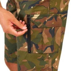 Bermuda 500 Camouflage Woodland V1 Vert Et Marron -Quechua Magasin bermuda 500 camouflage woodland v1 vert et marron 7