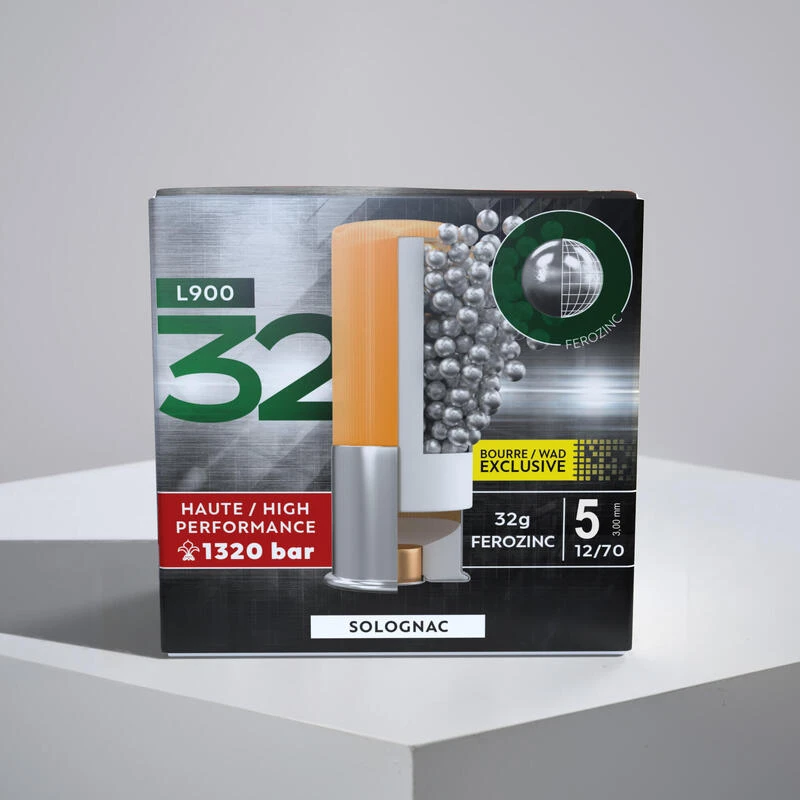 CARTOUCHE L900 32g BD CAL12/70 BILLE FEROZINC N°5 X25 1 CARTOUCHE L900 32g BD CAL12/70 BILLE FEROZINC N°5 X25