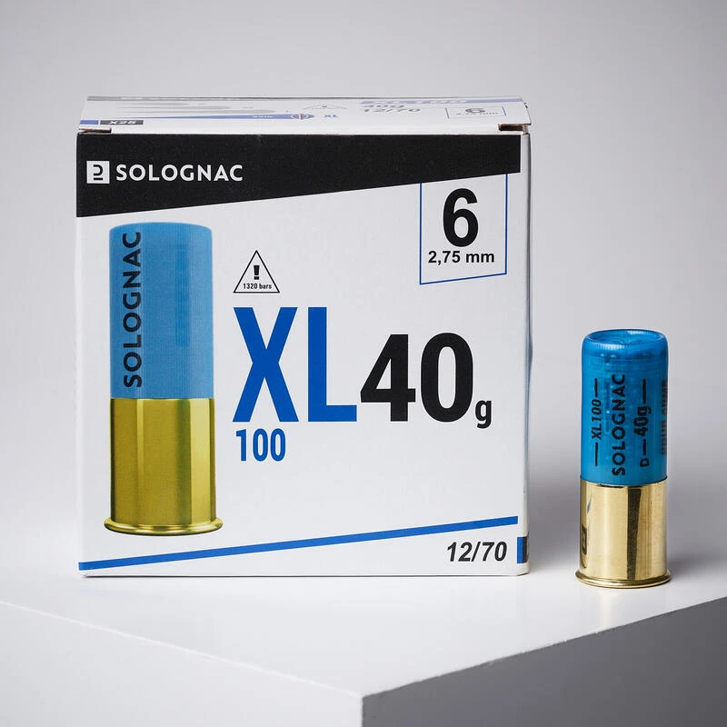 CARTOUCHE XL100 40g CALIBRE 12/70 PLOMB N°6 X25 1 CARTOUCHE XL100 40g CALIBRE 12/70 PLOMB N°6 X25