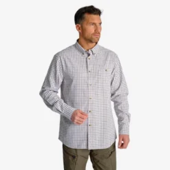 CHEMISE 100 A CARREAUX BLANCHE