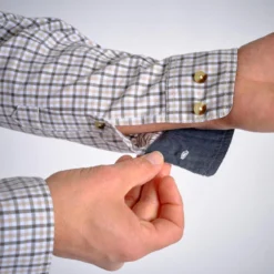 CHEMISE 100 A CARREAUX BLANCHE -Quechua Magasin chemise 100 a carreaux blanche 4