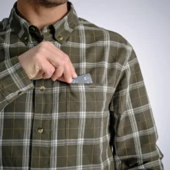 CHEMISE 100 A CARREAUX VERTE -Quechua Magasin chemise 100 a carreaux verte 3