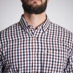 CHEMISE VERNEY CARRON À CARREAUX BLANCHE -Quechua Magasin chemise verney carron a carreaux blanche 2