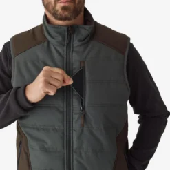 Gilet De Chasse Chaud Vert 500. -Quechua Magasin gilet de chasse chaud vert 500 5
