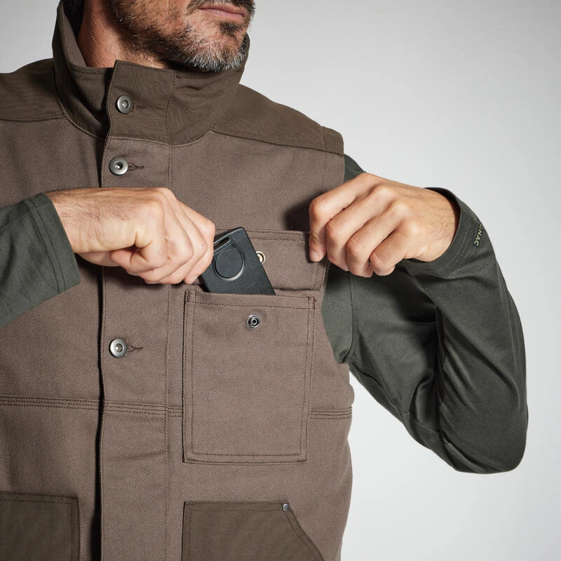 GILET RESISTANT 500 MARRON 4 GILET RESISTANT 500 MARRON – Image 4