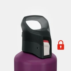 Quechua Gourde Alu 1L Avec Bouchon à Ouverture Rapide Pour La Randonnée - Violet -Quechua Magasin gourde alu 1l avec bouchon a ouverture rapide pour la randonnee violet 3