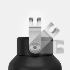 Quechua Gourde Inox 1L Avec Bouchon à Vis Pour La Randonnée - Noir -Quechua Magasin gourde inox 1l avec bouchon a vis pour la randonnee noir 4