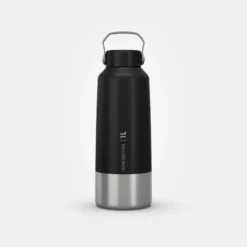 Quechua Gourde Inox 1L Avec Bouchon à Vis Pour La Randonnée - Noir -Quechua Magasin gourde inox 1l avec bouchon a vis pour la randonnee noir 9