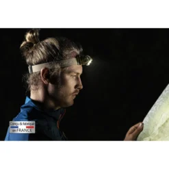 Lampe Frontale DIABLO - Bandeau Uni Coyote – Fabrication FRANCE -Quechua Magasin lampe frontale diablo bandeau uni coyote fabrication france 2