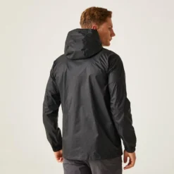 Regatta Pack-It III Homme Randonnée Veste Imperméable - Noir -Quechua Magasin pack it iii homme randonnee veste impermeable noir 3