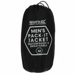 Regatta Pack-It III Homme Randonnée Veste Imperméable - Noir -Quechua Magasin pack it iii homme randonnee veste impermeable noir 5