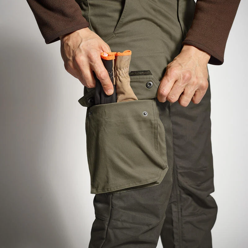 PANTALON Chasse RENFORT BIcolore - Vert 520 5 PANTALON Chasse RENFORT BIcolore - Vert 520 – Image 5