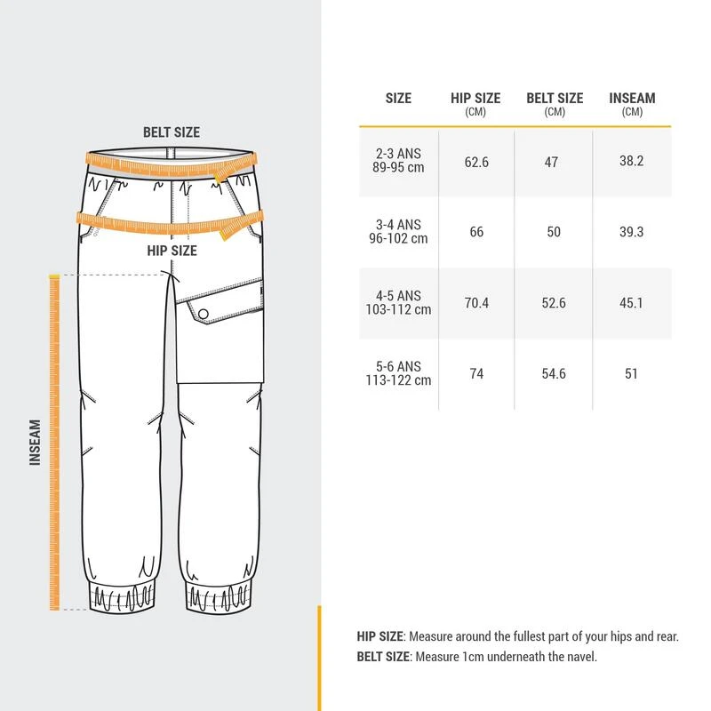 Quechua Pantalon Chaud Déperlant De Randonnée -SH100- Enfant 2-6 Ans 3 Quechua Pantalon Chaud Déperlant De Randonnée -SH100- Enfant 2-6 Ans – Image 3