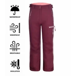 TROLLKIDS Pantalon De Ski Enfant Hallingdal Imperméable Et Respirant Rouge/rose Antique -Quechua Magasin pantalon de ski enfant hallingdal impermeable et respirant rougerose antique 2