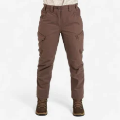 PANTALON FEMME CHASSE CHAUD IMPERMÉABLE MARRON 500 12 PANTALON FEMME CHASSE CHAUD IMPERMÉABLE MARRON 500 -Quechua Magasin pantalon femme chasse chaud impermeable marron 500 2