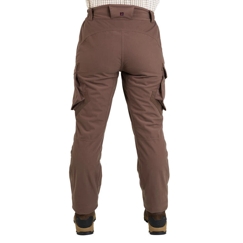 PANTALON FEMME CHASSE CHAUD IMPERMÉABLE MARRON 500 5 PANTALON FEMME CHASSE CHAUD IMPERMÉABLE MARRON 500 – Image 5