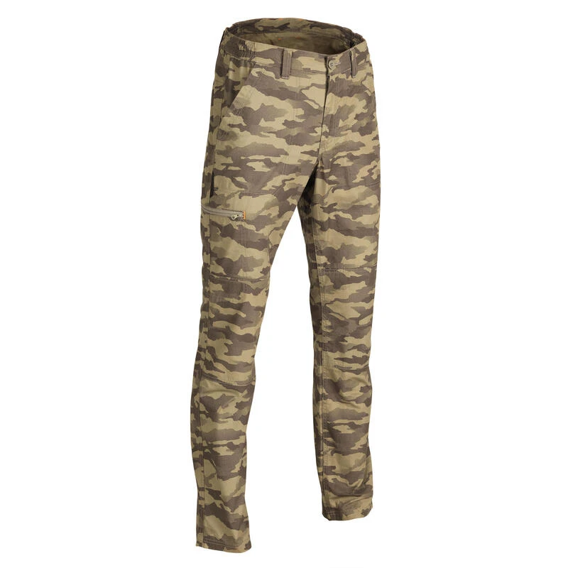 Pantalon Léger Chasse Homme - 100 Camouflage Island Vert 1 Pantalon Léger Chasse Homme - 100 Camouflage Island Vert