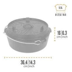 Petromax Dutch Oven FT6-6QT - Sans Pieds -Quechua Magasin petromax dutch oven ft6 6qt sans pieds 2
