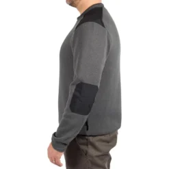 PULL CHASSE GRIS 500 -Quechua Magasin pull chasse gris 500 3