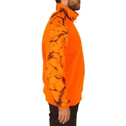 Pull Chasse Renfort Orange Fluo 500 -Quechua Magasin pull chasse renfort orange fluo 500 4