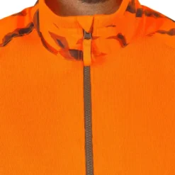 Pull Chasse Renfort Orange Fluo 500 -Quechua Magasin pull chasse renfort orange fluo 500 6