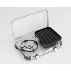 Campingaz Réchaud De Camping à Gaz 2 Feux Camp & Grill - Plancha, Grill Et Wok -Quechua Magasin rechaud de camping a gaz 2 feux camp and grill plancha grill et wok 2