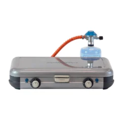 Campingaz Réchaud De Camping à Gaz 2 Feux Camp & Grill - Plancha, Grill Et Wok -Quechua Magasin rechaud de camping a gaz 2 feux camp and grill plancha grill et wok 4