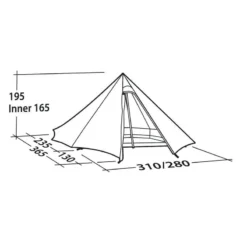 Robens Cône Vert PRS - Tipi Tent Pour Quatre Personnes -Quechua Magasin robens cone vert prs tipi tent pour quatre personnes 2