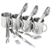 Set De Couverts De Camping & Tasse Thermique Inox | 4 Personnes