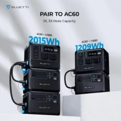 Station Électrique Portable BLUETTI AC60+B80+PV200,IP65 Générateur Solaire -Quechua Magasin station electrique portable bluetti ac60b80pv200ip65 generateur solaire 5