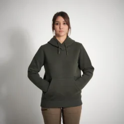 SWEAT-SHIRT CAPUCHE FEMME 500 CHAUD VERT -Quechua Magasin sweat shirt capuche femme 500 chaud vert 2