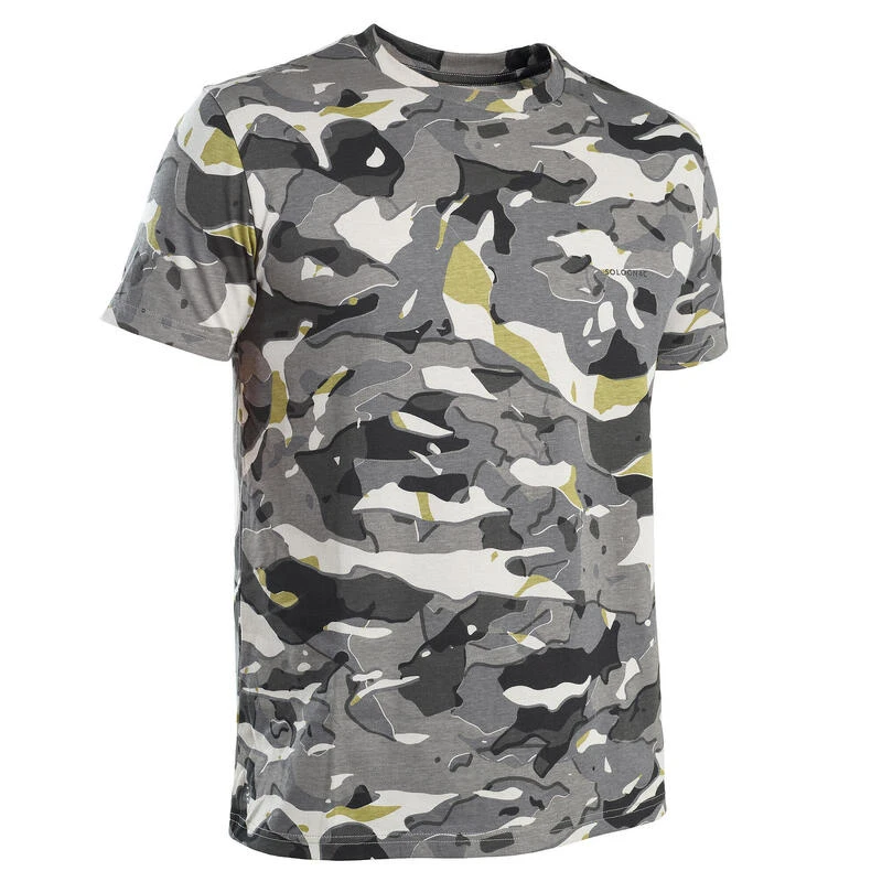 T-shirt Manches Courtes Chasse 100 Camouflage WL V1 Gris 7 T-shirt Manches Courtes Chasse 100 Camouflage WL V1 Gris – Image 7
