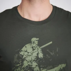 T-shirt Manches Courtes Chasse Coton Homme - 100 Chien Arrêt Vert -Quechua Magasin t shirt manches courtes chasse coton homme 100 chien arret vert 4