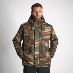 VESTE IMPERMEABLE CHAUDE 100 CAMO WOODLAND -Quechua Magasin veste impermeable chaude 100 camo woodland 2