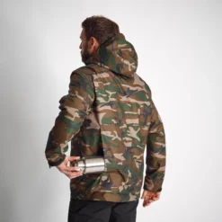 VESTE IMPERMEABLE CHAUDE 100 CAMO WOODLAND -Quechua Magasin veste impermeable chaude 100 camo woodland 4