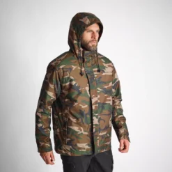 VESTE IMPERMEABLE CHAUDE 100 CAMO WOODLAND -Quechua Magasin veste impermeable chaude 100 camo woodland 9