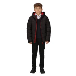 Regatta Veste Matelassée Enfant (Noir / Rouge Classique) 6 Regatta Veste Matelassée Enfant (Noir / Rouge Classique) -Quechua Magasin veste matelassee enfant noir rouge classique 2
