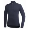 Woolpower Merino Base Layer Zip Turtleneck 200 - Bleu Marine Foncé