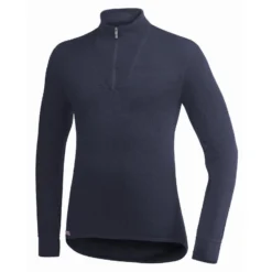 Woolpower Merino Base Layer Zip Turtleneck 200 - Bleu Marine Foncé -Quechua Magasin woolpower merino base layer zip turtleneck 200 bleu marine fonce 2