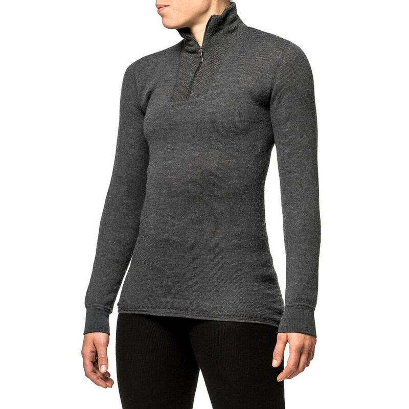 Woolpower Merino Base Layer Zip Turtleneck 200 - Gris 2 Woolpower Merino Base Layer Zip Turtleneck 200 - Gris – Image 2